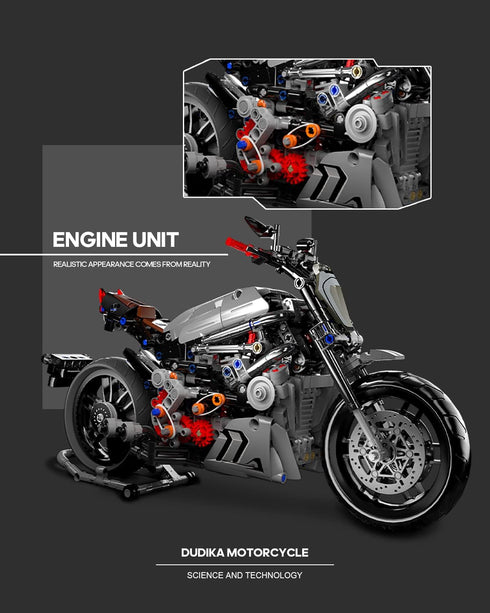 dOvOb Motorcycle Building Blocks Set, 827 Pieces, Compatible with Major Brands