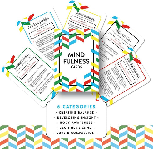 Allura & Arcia 52 Mindfulness Cards - Stress Less, Mindful Meditation, Self Care & Relaxation