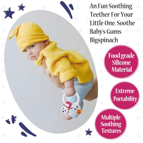 Cute Ghouls Ring Teether and Ghost Teether for Halloween Activities, Toddlers & Kids