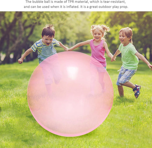 Water Ball Bubble Ball for Adults, 47'' Inflatable Soft Rubber Beach Ball for Outdoor Parties
