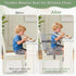 Booster Seat for Kitchen Chair, Toddler Harness Booster Seat Dining Table, Anti-Scratch Toddler Booster Seats for Table