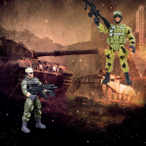 12 Pack Military Soldier Special Forces SWAT Counter-Strikes Elite Model with Weapon