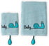 Sangaloz 2 20x31 Inch 12x20 Inch 100% Milk&Moo Kids Washcloths for Bath, Blue Snail Baby Kids Bath Towel, Wash Cloths