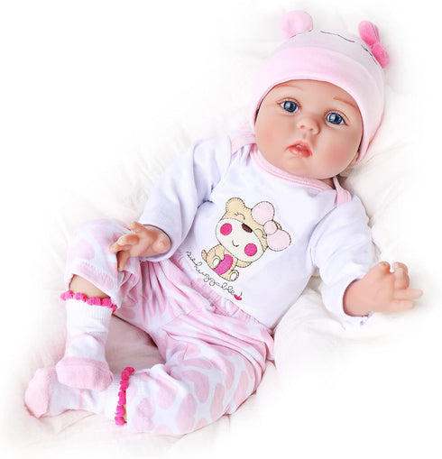 CHAREX Reborn Baby Doll Girl - 16 Inch Realistic Soft Vinyl Newborn Doll for Kids Ages 3+