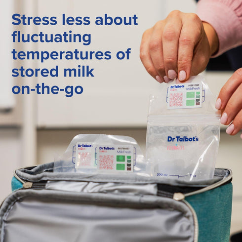 Talbot's 20 Count Dr. Mom MilkFresh Breastmilk Freshness Sensors - Pairs with App to Monitor Time and Temperature