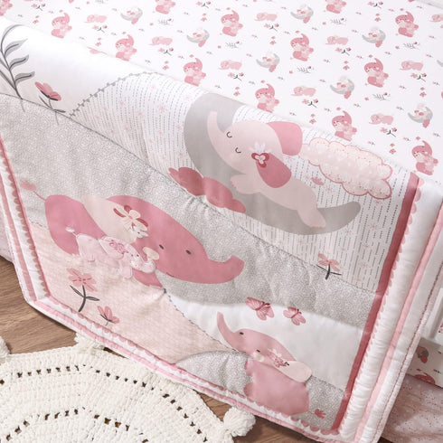 3 Set Set The Peanutshell Piece Baby Crib Bedding for Girls - Newborn, Infant & Toddler Nursery Bed Decor with Fitted