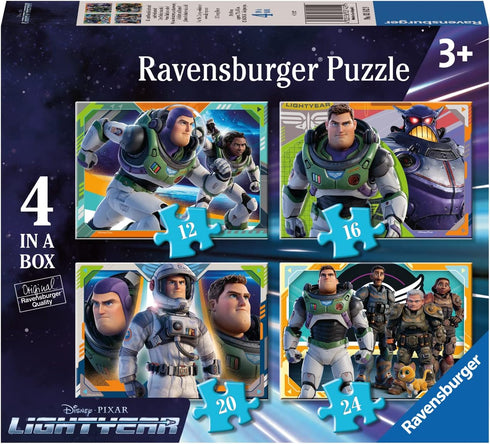 Ravensburger Disney Pixar Buzz Lightyear Jigsaw Puzzles - 4 in a Box (12, 16, 20, 24 Pieces) for Kids Age 3 Years Up