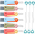 YLMFTNU 12Pcs 3 1 in Cup Lid Gap Cleaning Brush, Long Water Bottle Straw Cleaner Brush, Crevice Cleaning Brush Tools
