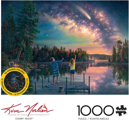 Buffalo Games - Kim Norlien - Starry Night - 1000 Piece Jigsaw Puzzle for Adults Challenging Puzzle Perfect for Game Nights - Finished Puzzle Size is 26.75 x 19.75