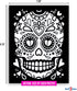 Stuff2Color Sugar Skulls Fuzzy Velvet Halloween Coloring Posters, 6 Pack for Day of The Dead Activity