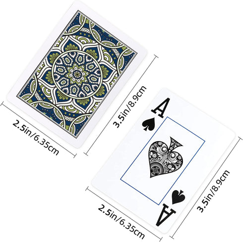 Plastic Playing Cards 2 Pack, Waterproof Jumbo Large Print Poker Cards for Adults, 2 Decks Set