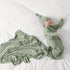 Large Rayon Jersey Knitted Swaddle Blanket for Baby, Soft Stretchy Receiving Blanket with Hat, 47 x 47 inches (Sage)