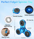 ATESSON Fidget Spinner Toy - Ultra Durable Stainless Steel Bearing, High Speed 2-5 Min Spins, Precision Brass Material