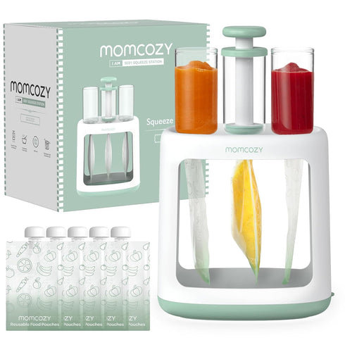 Momcozy Squeeze Station,Baby Food Maker,Pouch Filler for Homemade Baby Puree, BPA-Free, Dishwasher