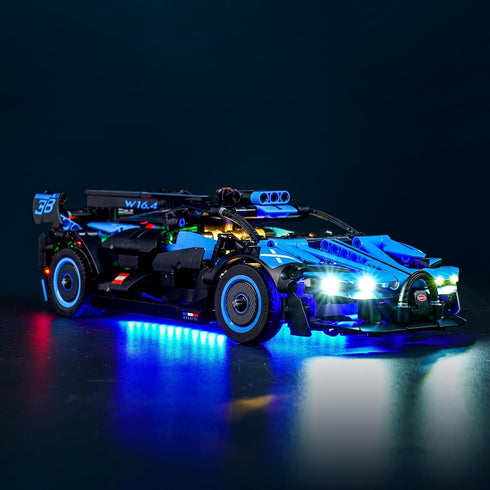 VONADO LED Light Kit for Lego Bugatti Bolide Agile Blue, DIY Lighting for Building Set 42162 (No Model)