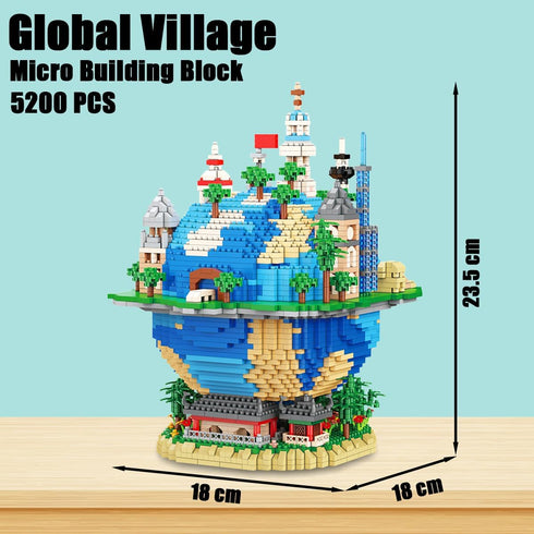 Architecture Global Village Micro Building Blocks Set, 5200 Pieces, Architecture Model Gift for Adults and Kids