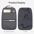 pefirst 3 2-Pack) Kick Mat Back Seat Protector Waterproof Leather Car Seat Back Organizers Cover with Storage Pockets