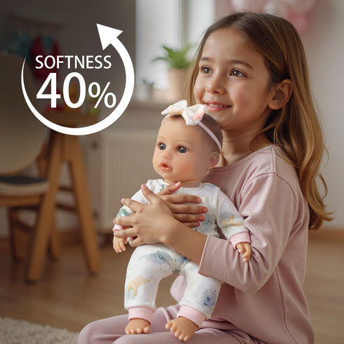 16 inch 3 4 5 6 SCOM Realistic Baby Doll Girl - Soft Body Baby Dolls with Accessories, Real Life Cute Toddler, Lifelike