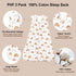 PHF Baby Sleep Sack 12-18 Months 3 Pack 100% Cotton Baby Wearable Blanket, 2-Way Zipper 0.5 TOG Toddler Sleeping Sack, Comfy Sleep Bag for Baby Boys Girls, Rainbow (Large)