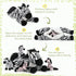 5pcs Set, 25 inch Tezituor Wildlife Zebra Stuffed Animals Realistic Stuffed Zebra with Babies for Boys Girls, Large