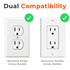 4-Pack Self-Closing Outlet Covers Baby Proofing for Standard Single Screw & Decorator 2-Screw Outlets