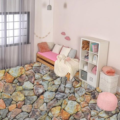 HOMICO 60 Sheets Self-Adhesive Dollhouse Wallpaper Flooring Aesthetic Stickers for Dollhouse Accessories Scrapbooking