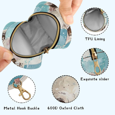 YETTASBIN Easter Bunny Portable Pacifier Holder Case with Metal Hook Buckle & Zipper for Diaper Bag and Stroller