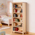 1:12 Scale Dollhouse Bookshelf, Doll House Model Storage Cabinet Wooden Miniature Bookcase Unfinished for Mini Book