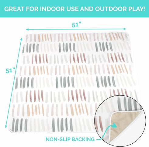 JumpOff Jo - Large Baby Splat Mat for Under High Chair, Booster Seat, Tabletop, Food Catcher - Protect Floor and Carpet