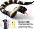 AMCHSURI RC Snake Toy: Realistic Prank Cobra, Rechargeable, Smart Sensing, Infrared Controller for Kids/Cat (Black)