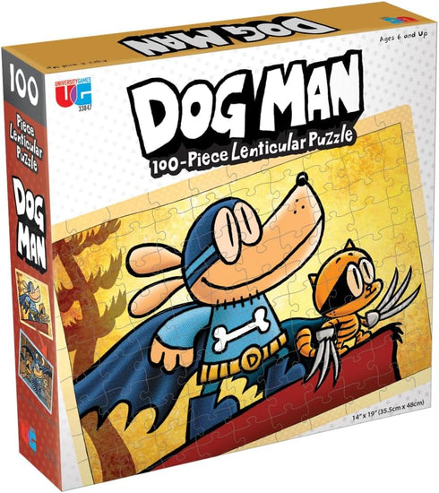 University Games | Dog Man Adventures Lenticular 100 Piece Puzzle