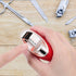 HEALSOPTHY Trimmer Set Electric Nail Kit for Seniors Safe Automatic Nail Clipper with Splash Guard Red Cordless