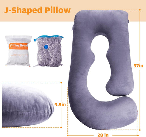 58 inch, Chilling Home Pregnancy Pillow, U Shaped Full Body Maternity Pillow Pregnant Women Must Haves Pregnancy