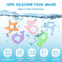 8 Pack Frozen 3 BEBOAN Silicone Baby Teething Toys, Cute Baby Teether Teething Ring Chew Toys Teether, BPA Free Easy