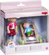 Set HABA Little Friends Mom Melanie with Baby Liam Dollhouse Figures and Stroller