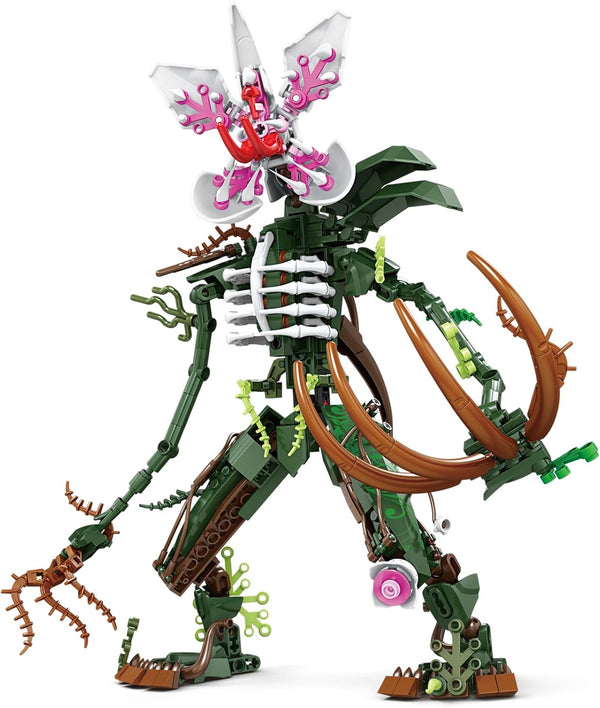 KAZI Piranha Plant Building Toys Set, Orchid Flower Monster Blocks for TV Fans, Halloween Party Favors for Kids and
