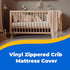 Bistras 28" 52", Deluxe Waterproof Zippered Crib Mattress Cover, x Standard Size, Vinyl, Keeps Mattress Fresh & Clean
