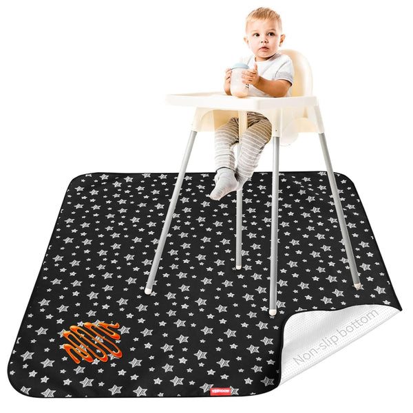 High Chair Mat Waterproof and Washable Splat Mat, Baby Splat Mat for