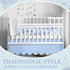 Hahafelt 28"x 52" 14" 4-Sided Scalloped Crib Skirt for Baby Girl Nursery, with Drop, Dust Ruffle, Soft Breathable