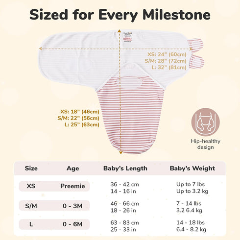 0-3 4-Pack, Mama Cheetah Baby Swaddle Sack, Organic Cotton Swaddle Blanket, Adjustable Swaddle Sleep Sacks, Easy