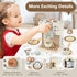 Playset 3 4 5 Airlab Toy Coffee Maker for Kids Wooden Kitchen Accessories Pretend Play Toddler Coffee for Girls Boys
