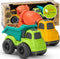 Toddler Dump Truck and Cement Mixer Car Toys for 1-3 Year Old, BPA Free, Educational Gifts for 2-4 Year Boys Girls