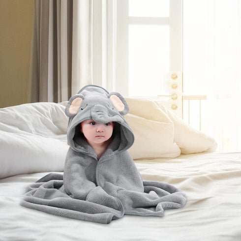 Generic 31 31in Hooded Baby Towel, Baby Bath Towel Hooded Bath Blanket, Baby Cotton Animal Face Hooded Towel, Absorbent