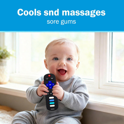 3-24 Baby Teether Toy, TV Remote Control Shape Teething Baby Toys for Infants, Baby Chew Remote Teether Toys for Babies
