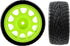 4PCS Off Road RC Cars Rubber Tires Set 12mm Hub Wheels Tires for HSP 94122 94123 94103 3850 3851 FW06 (Green)