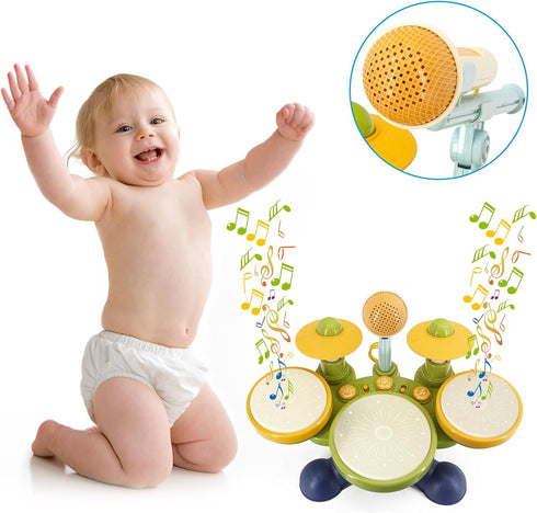 Set 4+, Set 4 5 Drum for Toddlers Kids Drum Musical Instruments, Toys for Year Old Boy Birthday Gifts