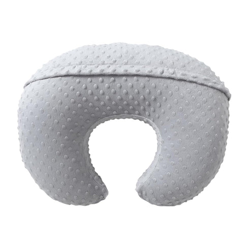 Plush Dot Nursing Pillow Cover - Gray Breastfeeding Slipcover
