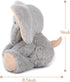 TCBunny Baby Elephant Bedtime Stuffed Animal Plush Toy 11", Kids, Aichie (Grey).