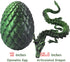 24'' 3D 2026 Large Printed Dragon Egg with Chinese Dragon Toy Inside, Reusable Big Dragon Egg for Fidget Play, Desk