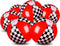 Hollowfly 6 Pack Race Car Beach Ball for Kids 7.87" Bulk Inflatable Black